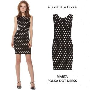 B15 NEW Alice + Olivia Polka Dot Dress Size Small